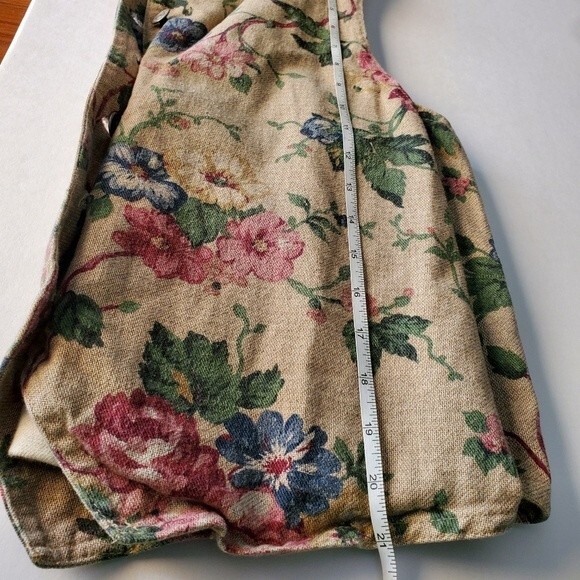 Womens Vintage 90s floral denim vest Large - Picture 8 of 9